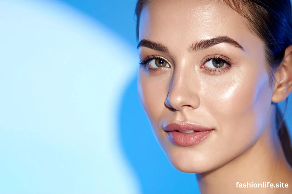 Skin and cheeks: Shiny, not Sculpted